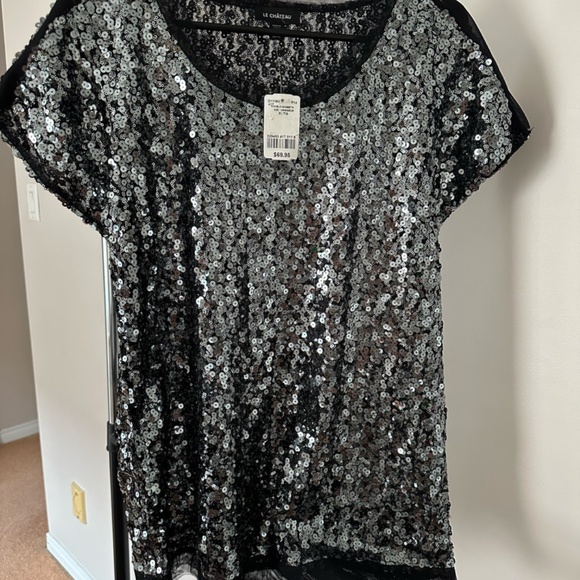 Sequin Rushed Top - Picture 3 of 4